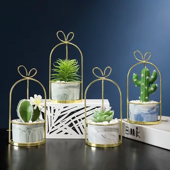 Iron Frame Simulated Succulent Cactus Bonsai Marble Pattern Ceramics Artificial Cactus Pot Creative Home Desktop Decoration
Iron Frame Simulated Succulent Cactus Bonsai Marble Pattern Ceramics Artificial Cactus Pot Creative Home Desktop Decoration