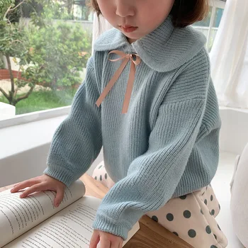 New Arrivals Korean Baby Girl Clothes Autumn children Sweater blue long sleeve with bow Toddler Sweater Winter Pullover infant
New Arrivals Korean Baby Girl Clothes Autumn children Sweater blue long sleeve with bow Toddler Sweater Winter Pullover infant