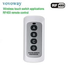 Vovoway RF433MHZ wireless remote control,Touch switch RF433 remote control equipped
Vovoway RF433MHZ wireless remote control,Touch switch RF433 remote control equipped