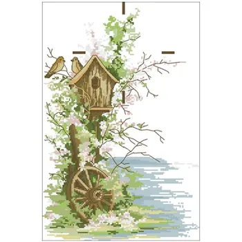 Spring clock patterns Counted Cross Stitch 11CT 14CT 18CT DIY Chinese Cross Stitch Kits Embroidery Needlework Sets
Spring clock patterns Counted Cross Stitch 11CT 14CT 18CT DIY Chinese Cross Stitch Kits Embroidery Needlework Sets