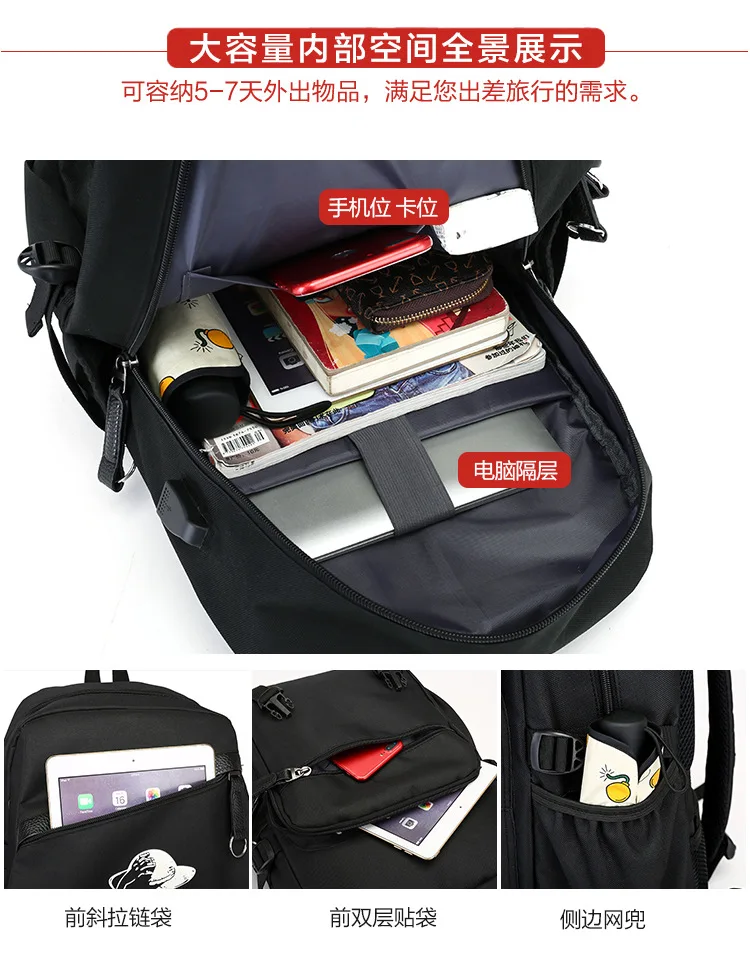 BTS tj heng Min yun with Shoulder School Bag Korean-style-Style Large-Volume USB Charging Luminous 
BTS tj heng Min yun with Shoulder School Bag Korean-style-Style Large-Volume USB Charging Luminous