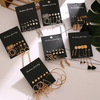 VKME boho fashion Earrings set For Women Oversize Hollow Geometric tassel Drop Earring 2020 Korean Jewelry Party Gift 
VKME boho fashion Earrings set For Women Oversize Hollow Geometric tassel Drop Earring 2020 Korean Jewelry Party Gift
