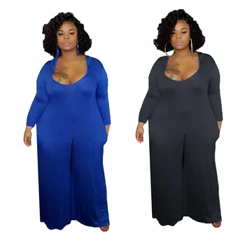 Casual Jumpsuits for Women Winter V Neck Long Sleeve Stretch Large Size Loose Jumpsuit Flare Trouser Wholesale Dropshipping
Casual Jumpsuits for Women Winter V Neck Long Sleeve Stretch Large Size Loose Jumpsuit Flare Trouser Wholesale Dropshipping