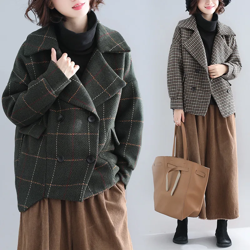 Autumn And Winter New Style British-Style Suit Collar Woolen Jacket Fat Mm Large Size Dress Loose-Fit Slimming Short Woolen Over
Autumn And Winter New Style British-Style Suit Collar Woolen Jacket Fat Mm Large Size Dress Loose-Fit Slimming Short Woolen Over