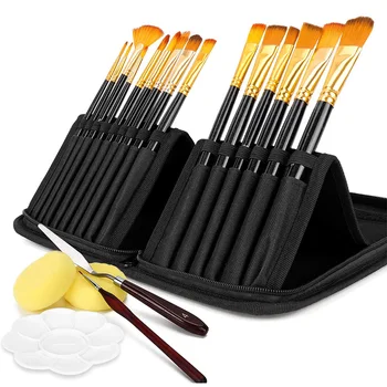 Artist Paint Brushes Set, 15Pcs Paint Brushes for Acrylic, Oil, Watercolor, Palette, Painting Knife and Sponge
Artist Paint Brushes Set, 15Pcs Paint Brushes for Acrylic, Oil, Watercolor, Palette, Painting Knife and Sponge