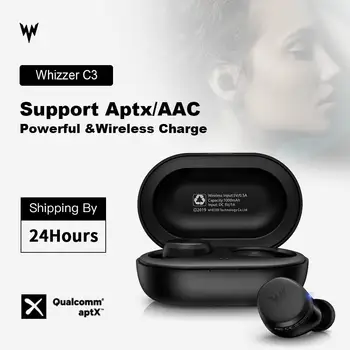 Whizzer C3 APTX Bluetooth Earphone TWS True Wireless Earbuds with Qualcomm Chip, Volume Control, 36H Playtime Handsfree Earbuds
Whizzer C3 APTX Bluetooth Earphone TWS True Wireless Earbuds with Qualcomm Chip, Volume Control, 36H Playtime Handsfree Earbuds