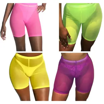 Womens High Waist Sexy Sheer Mesh Swim Shorts Bikini Bottom Cover Up Fluorescent Bright Color Swimsuit Clubwear 
Womens High Waist Sexy Sheer Mesh Swim Shorts Bikini Bottom Cover Up Fluorescent Bright Color Swimsuit Clubwear