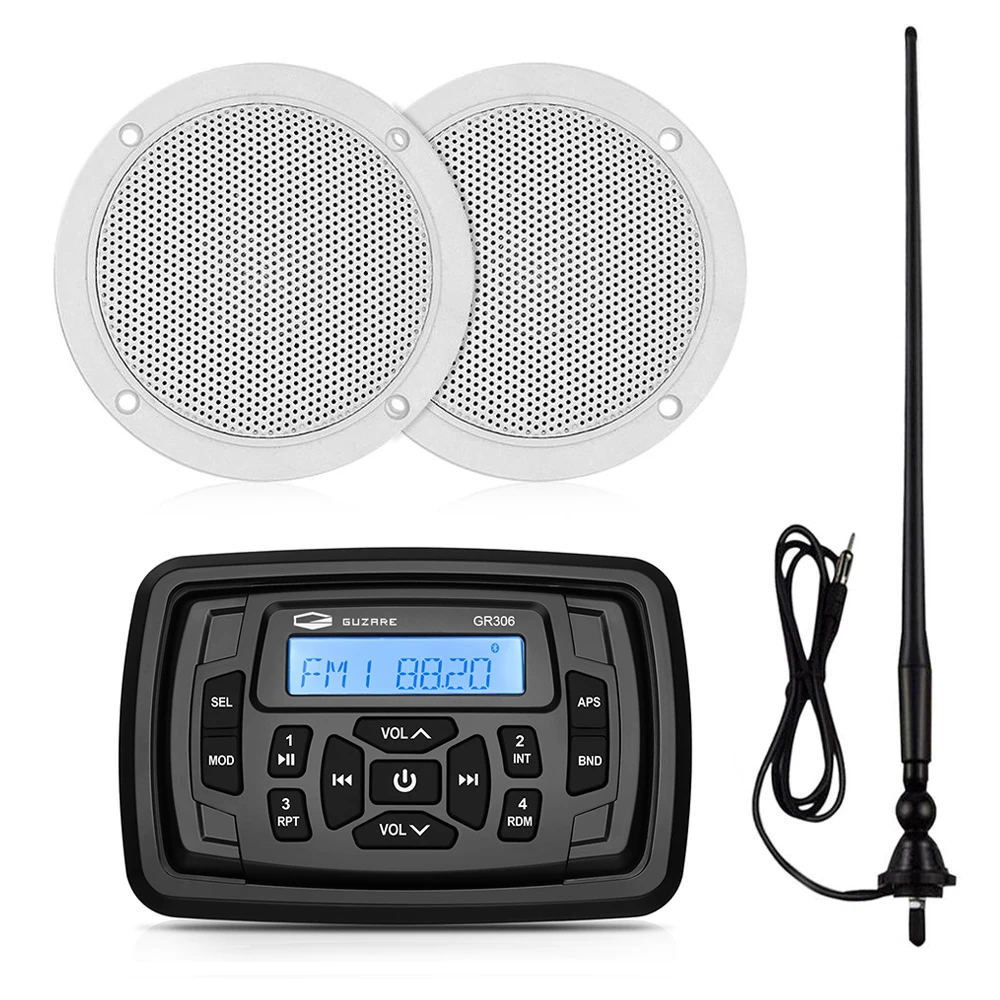Морское радио, аудио, стерео, Bluetooth, медиаприемник, Автомобильный MP3-плеер + 4 "водонепроницаемые Морские Динамики + FM-антенна для RV, ATV, UTV, яхты
Морское радио, аудио, стерео, Bluetooth, медиаприемник, Автомобильный MP3-плеер + 4 "водонепроницаемые Морские Динамики + FM-антенна для RV, ATV, UTV, яхты
