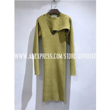 Women's Long Sleeve Sweater Dress Casual Fall Winter Dress O-neck Straight Knit Dress 2020 New Cutout ribbed knit midi dress
Women's Long Sleeve Sweater Dress Casual Fall Winter Dress O-neck Straight Knit Dress 2020 New Cutout ribbed knit midi dress