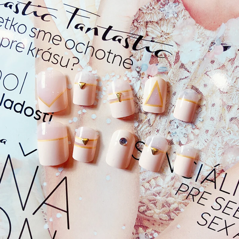 Nails Rivets Designs Full Cover False Nails With 2g Glue 24pcs/set Artificial Fake Nails Press On
Nails Rivets Designs Full Cover False Nails With 2g Glue 24pcs/set Artificial Fake Nails Press On