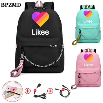 2020 Likee Backpack USB Charging LIKEE Video 1 App Laptop Backpack School Bags for Teenage Girls Russian Styles Zipper Bookbag
2020 Likee Backpack USB Charging LIKEE Video 1 App Laptop Backpack School Bags for Teenage Girls Russian Styles Zipper Bookbag