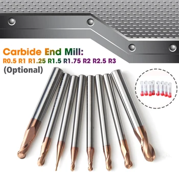 Tungsten Solid Carbide End Mills Router Bits CNC Taper Wood Metal Milling Cutters R0.5 R1 R1.25 R1.5 R1.75 R2 R2.5 R3 Single
Tungsten Solid Carbide End Mills Router Bits CNC Taper Wood Metal Milling Cutters R0.5 R1 R1.25 R1.5 R1.75 R2 R2.5 R3 Single