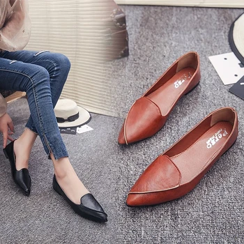 Women's Shoes Casual Single Shoes Women's Pointed Toe 2019 Autumn Low-heeled Leather Stitching One Pedal Lazy Shoes Female Shoes
Women's Shoes Casual Single Shoes Women's Pointed Toe 2019 Autumn Low-heeled Leather Stitching One Pedal Lazy Shoes Female Shoes