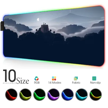 Black Mouse Pad RGB landscape escritorio Gamer Accessories Large LED MousePad Gaming with Backlit For PC Laptop Notebook carpet
Black Mouse Pad RGB landscape escritorio Gamer Accessories Large LED MousePad Gaming with Backlit For PC Laptop Notebook carpet