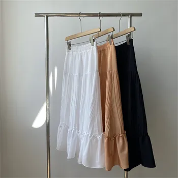 Summer Women's High Waist Pleated Skirt Half Length Elastic Skirt Promotions Black White Orange Skirt Female Casual Skirts
Summer Women's High Waist Pleated Skirt Half Length Elastic Skirt Promotions Black White Orange Skirt Female Casual Skirts