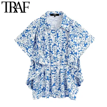 TRAF Women Elegant Fashion Floral Print Ruffled Blouses Vintage Lapel Collar Long Sleeve Female Shirts Blusas Chic Tops
TRAF Women Elegant Fashion Floral Print Ruffled Blouses Vintage Lapel Collar Long Sleeve Female Shirts Blusas Chic Tops