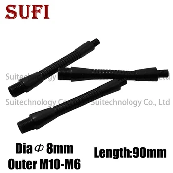 2pcs Dia 8mm LED Gooseneck 90mm Black Soft Metal Pipe for Desk Lamp Flexible Hose Table lamp holder lights Outer M10 to Outer M6 
2pcs Dia 8mm LED Gooseneck 90mm Black Soft Metal Pipe for Desk Lamp Flexible Hose Table lamp holder lights Outer M10 to Outer M6