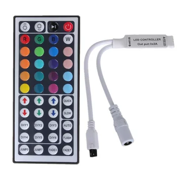 44 Keys Led Controller 24 Keys LED IR RGB Controler LED Lights Controller IR Remote Dimmer DC12V 6A For RGB 3528 5050 LED Strip
44 Keys Led Controller 24 Keys LED IR RGB Controler LED Lights Controller IR Remote Dimmer DC12V 6A For RGB 3528 5050 LED Strip