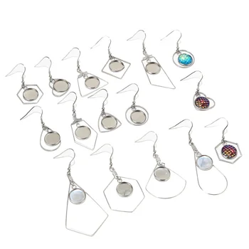 20pcs Earring Blanks Wire Hooks Bezel Trays for 12mm Cabochon Settings Stainless Steel Earring Dangle for Jewelry Findings
20pcs Earring Blanks Wire Hooks Bezel Trays for 12mm Cabochon Settings Stainless Steel Earring Dangle for Jewelry Findings