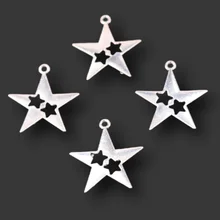 30pcs Silver Plated Five-Pointed Star Pendants Retro Earrings Bracelet Metal Accessories DIY Charms For Jewelry Crafts Making 
30pcs Silver Plated Five-Pointed Star Pendants Retro Earrings Bracelet Metal Accessories DIY Charms For Jewelry Crafts Making