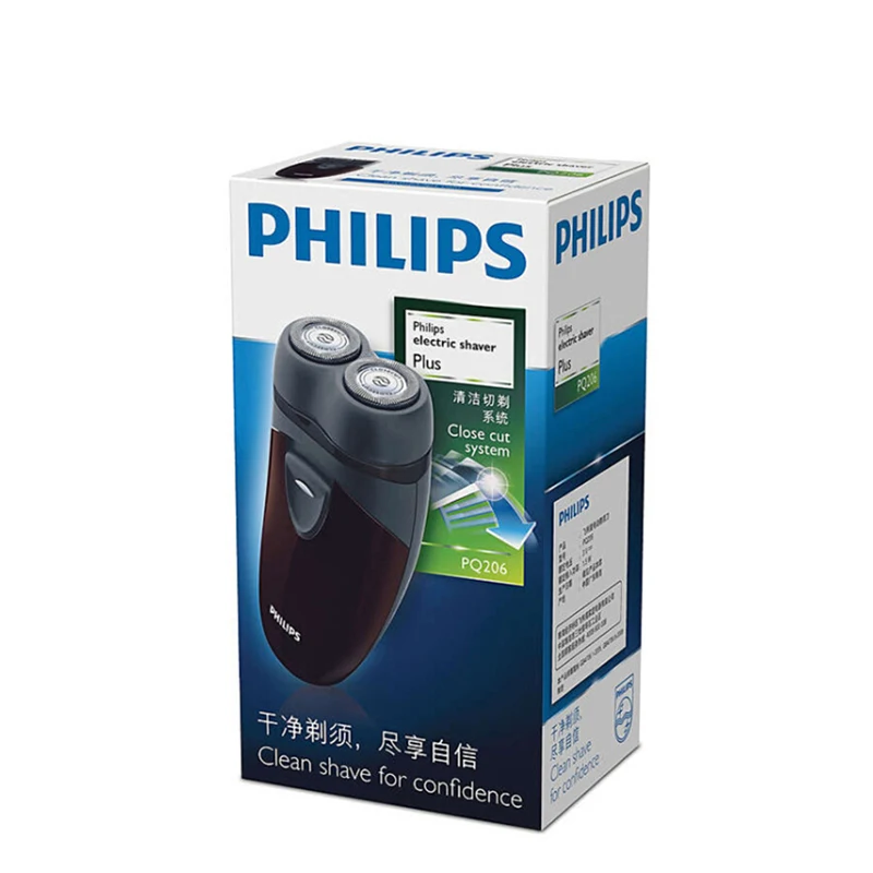 Оригинальная Электробритва Philips PQ206 с двумя плавающими головками AA батарея для