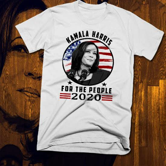 Лето 2019 Kamala Harris 2020 футболка все размеры белый синий выбор Democrat California уличная