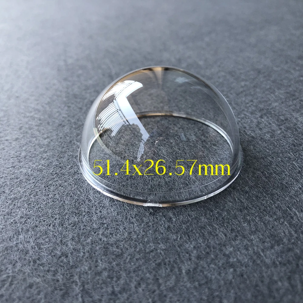 2 inch Small CCTV Camera Dome Glass Protective Cover Acrylic PC Hemisphere Shell Clear Color Size 51.4x26.57mm
2 inch Small CCTV Camera Dome Glass Protective Cover Acrylic PC Hemisphere Shell Clear Color Size 51.4x26.57mm