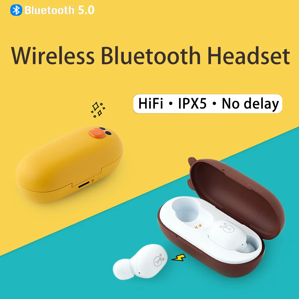 Беспроводные наушники Xiaomi Youpin TWS Bluetooth 5 0 стерео с шумоподавлением IPX5 водонепроницаемый подарок для девочек