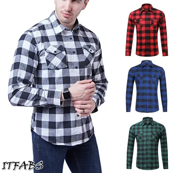 2019 Autumn New Men's Cotton Plaid Shirt Slim Fit Long Sleeve Casual Men Tops Shirts Men's Checks Shirt 5 Colors S-2XL
2019 Autumn New Men's Cotton Plaid Shirt Slim Fit Long Sleeve Casual Men Tops Shirts Men's Checks Shirt 5 Colors S-2XL