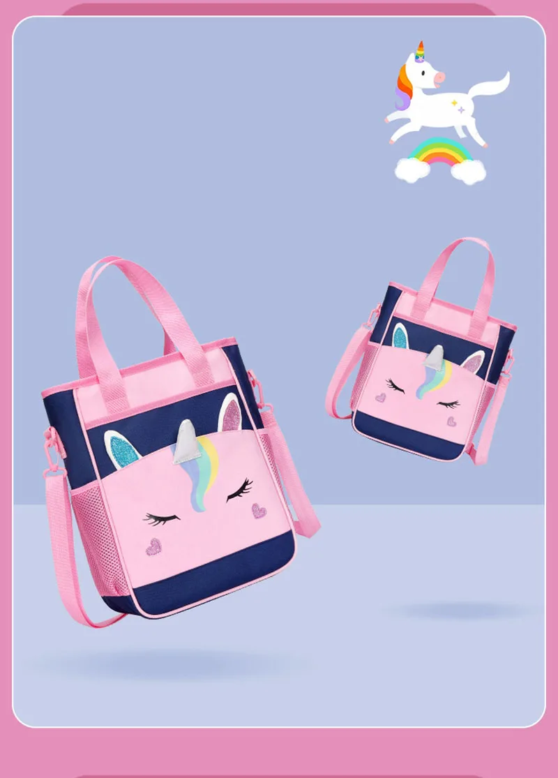 Unicorn Lovely School Tote Bag For Girls Unicorn Lovely School Tote Bag For Girls