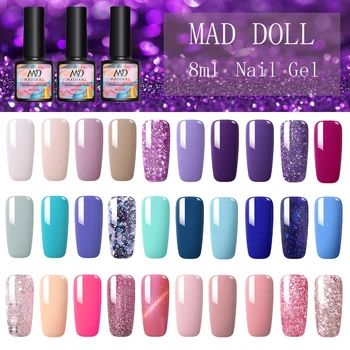 1 Bottle 8ml MAD DOLL 30 Colors Glitter Gel Soak Off UV Gel Polish Nail Art Nail Gel Polish Semi Permanent Gel Paint Top Coat
1 Bottle 8ml MAD DOLL 30 Colors Glitter Gel Soak Off UV Gel Polish Nail Art Nail Gel Polish Semi Permanent Gel Paint Top Coat