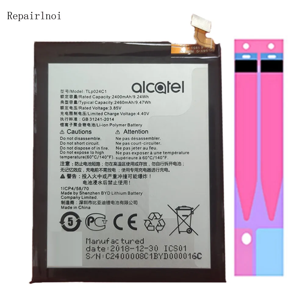 Original 2400mAh Cell Mobile Phone Batteries For Alcatel 1V 2019 5001D/A/U/T 5001J OT5001 TLp024C1 Battery Replacement
Original 2400mAh Cell Mobile Phone Batteries For Alcatel 1V 2019 5001D/A/U/T 5001J OT5001 TLp024C1 Battery Replacement