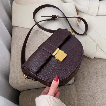 Stone Pattern PU Leather Saddle Bag For Women 2020 Designer Branded Shoulder Handbags Female Tending Small Crossbody Bag 
Stone Pattern PU Leather Saddle Bag For Women 2020 Designer Branded Shoulder Handbags Female Tending Small Crossbody Bag