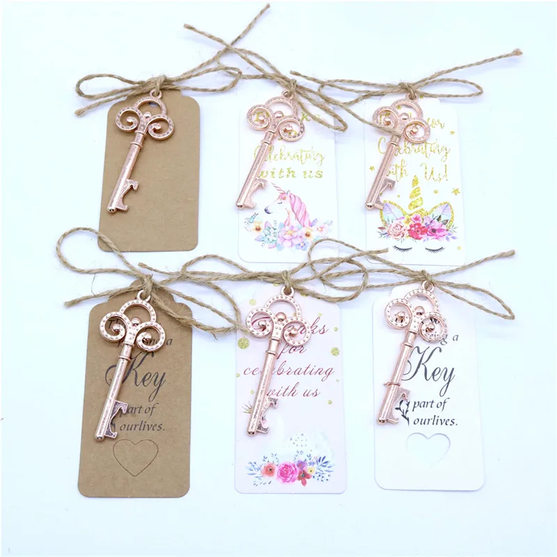 50set (Opener+Rope+Tags) Skeleton Rose Gold Key Bottle Opener with Tag Card and Box Wedding Party Deco Favors for Guest Gifts
50set (Opener+Rope+Tags) Skeleton Rose Gold Key Bottle Opener with Tag Card and Box Wedding Party Deco Favors for Guest Gifts
