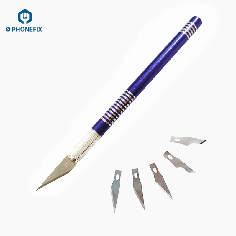 PHONEFIX Non-Slip Metal Scalpel Knife High Precision Engraving Craft knives for Smart Phone Motherboard PCB DIY Cutting Repair
PHONEFIX Non-Slip Metal Scalpel Knife High Precision Engraving Craft knives for Smart Phone Motherboard PCB DIY Cutting Repair