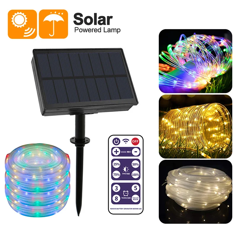 100 LED Solar Powered Light Strip Wedding String Lights With Remote Control Outdoor Waterproof Solar Lamp For Home Yard Party
100 LED Solar Powered Light Strip Wedding String Lights With Remote Control Outdoor Waterproof Solar Lamp For Home Yard Party