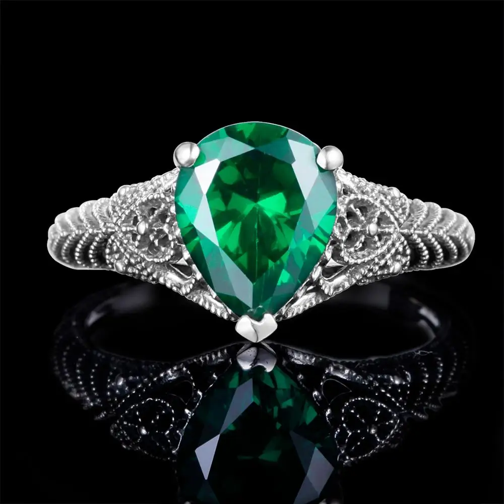 Real 100% 925 Sterling Silver Ring For Women Vintage Silver Rings Classic Green Emerald Gemstone Women Jewelry Christmas Gift
Real 100% 925 Sterling Silver Ring For Women Vintage Silver Rings Classic Green Emerald Gemstone Women Jewelry Christmas Gift