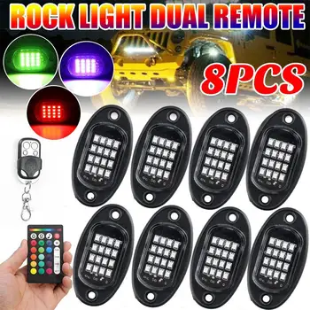 8 In 1RGB LED Rock Light Under Body Light 28WDC12V Car Atmosphere Lamp bluetooth control Offroad Pickup SUV ATV Truck Rock Lamp
8 In 1RGB LED Rock Light Under Body Light 28WDC12V Car Atmosphere Lamp bluetooth control Offroad Pickup SUV ATV Truck Rock Lamp