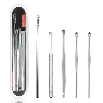 Hot 5Pcs Stainless Steel Spiral Spring Ear Picks Spoon Wax Removal Cleaner with Box
Hot 5Pcs Stainless Steel Spiral Spring Ear Picks Spoon Wax Removal Cleaner with Box