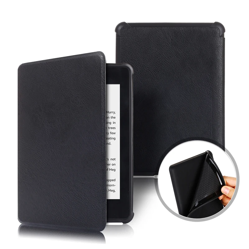 

Solid Color case For Amazon kindle paperwhite 2018 6 inch ebook reader TPU PU Leather Protective Cover