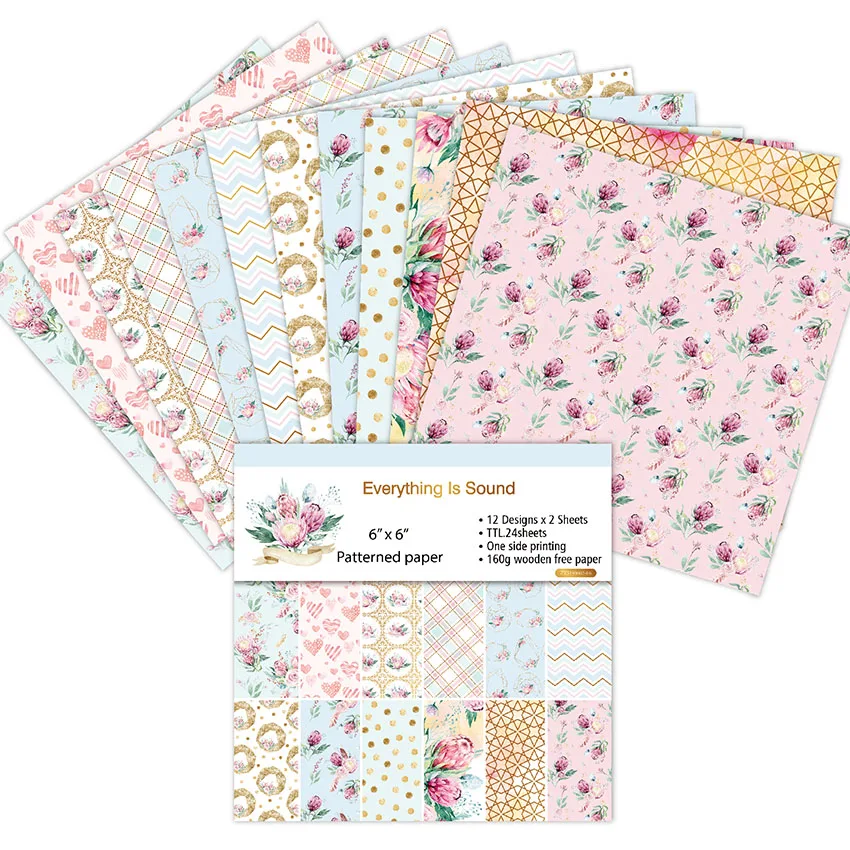 Everything is Sound 24 sheet 6"X6" Scrapbooking design patterned paper pack handmade craft paper craft Background pad AlinaCraft
Everything is Sound 24 sheet 6"X6" Scrapbooking design patterned paper pack handmade craft paper craft Background pad AlinaCraft