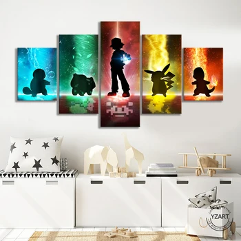 5pcs Pocket Monsters Anime Poster Abstract Fan Art Cartoon Wall Picture Canvas Painting for Children Bedroom Wall Decor 
5pcs Pocket Monsters Anime Poster Abstract Fan Art Cartoon Wall Picture Canvas Painting for Children Bedroom Wall Decor