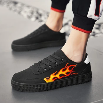 Men Vulcanized Shoes 2020 Spring Autumn Hot Flame Canvas Shoes Men Breathable Flats Sneakers Walking Male Shoes Chaussures Homme
Men Vulcanized Shoes 2020 Spring Autumn Hot Flame Canvas Shoes Men Breathable Flats Sneakers Walking Male Shoes Chaussures Homme