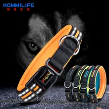 Malla transpirable de Nylon cuello de Perro reflectante collares de Perro y correa conjunto pequeño medio entrenamiento para Perro grande cuerda cachorro cuello Perro(China)