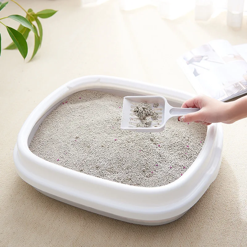 Pet Portable Cat Litter Bowl Toilet Bedpan Large Middle Size Excrement Training Sand Box with Scoop for Pets Kitty | Дом и сад