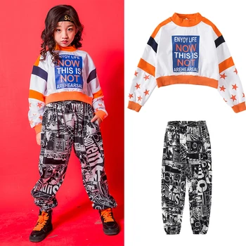 Kids Cropped Sweatshirt Jogger Pants Hip Hop Clothing Jazz Dance Costume For Girls Ballroom Dancing Performance Outfits DQS3538
Kids Cropped Sweatshirt Jogger Pants Hip Hop Clothing Jazz Dance Costume For Girls Ballroom Dancing Performance Outfits DQS3538