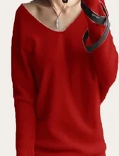 Cashmere sweaters Spring autumn women fashion sexy v-neck pullover loose 100% wool batwing sleeve plus size knitted tops 
Cashmere sweaters Spring autumn women fashion sexy v-neck pullover loose 100% wool batwing sleeve plus size knitted tops