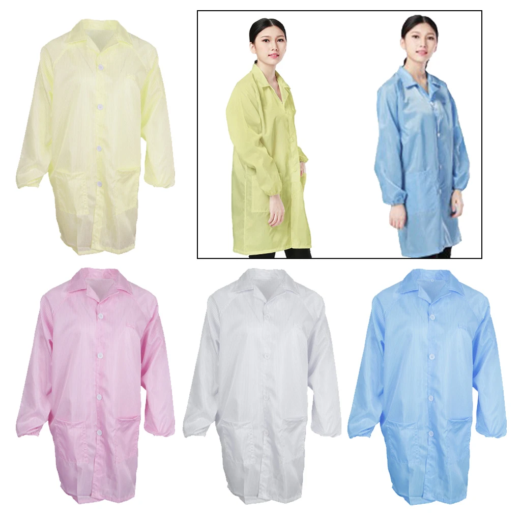 Anti-Static Dustproof Lab Jacket Coat Women Clothing Gown Workwear Anti-Static Dustproof Lab Jacket Coat Women Clothing Gown Workwear