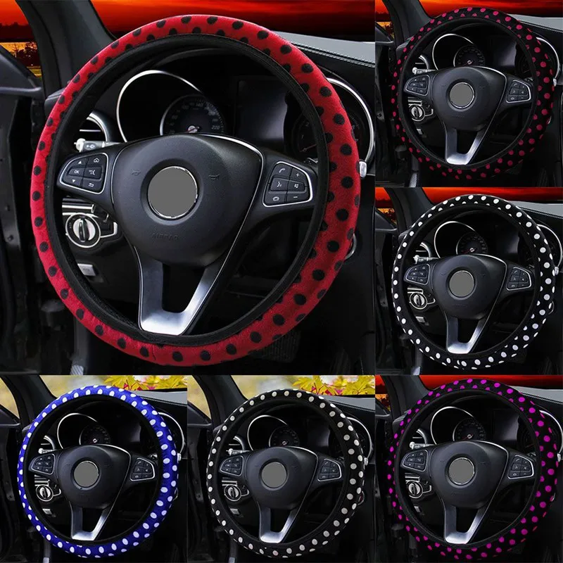 1Pcs Womens Steering Wheel Cover Pearl Dot Pattern Car Handle Cover Car-styling Universal Soft Steer Covers Car Interior
1Pcs Womens Steering Wheel Cover Pearl Dot Pattern Car Handle Cover Car-styling Universal Soft Steer Covers Car Interior
