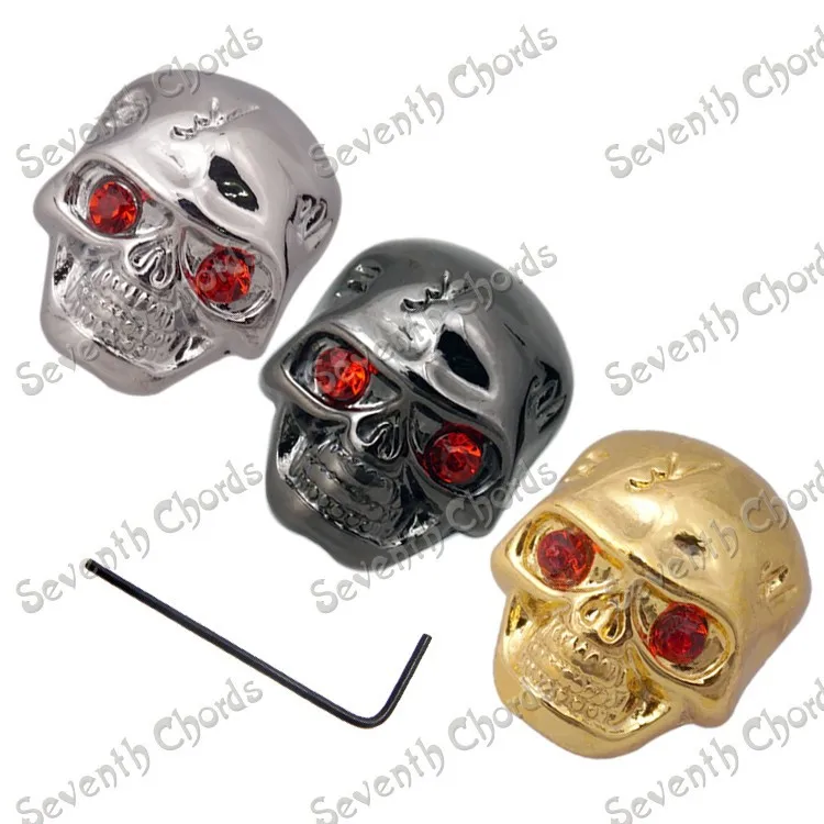 4 Pcs Metal Skull Head Volume Tone Pot Speed Control Knob for Electric Guitar Bass - Black - Chrome - Gold
4 Pcs Metal Skull Head Volume Tone Pot Speed Control Knob for Electric Guitar Bass - Black - Chrome - Gold